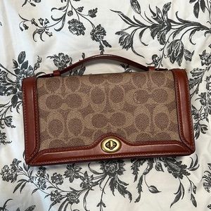 Coach riley in colorblock signature canvas